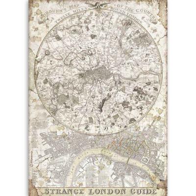 Stamperia Lady Vagabond Rice Paper - Strange London Guide